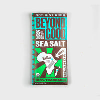 Thumbnail for Beyond Good Sea Salt dark chocolate bar with 85% cocoa, made at the source in Uganda — ethically sourced