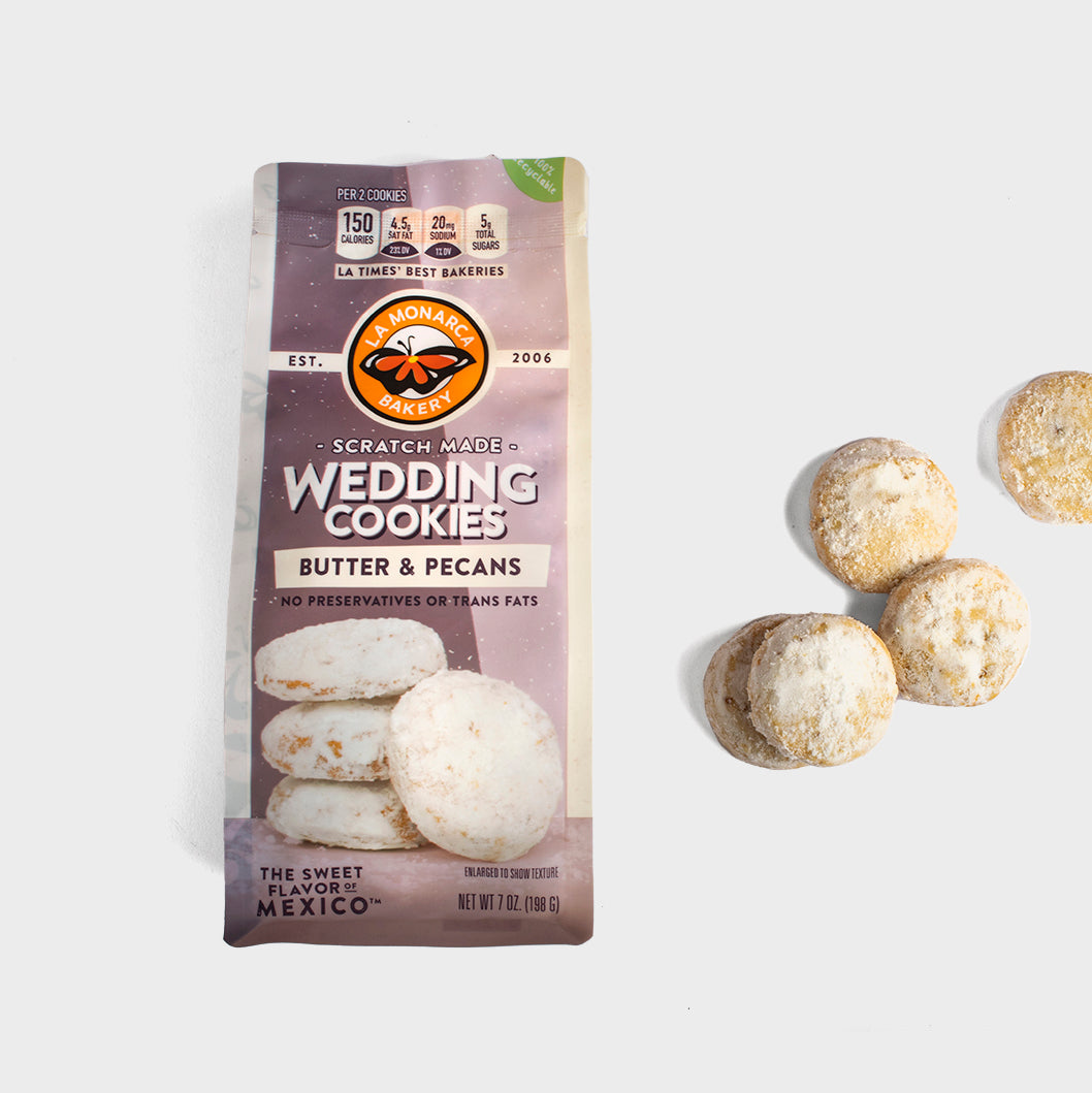 La Monarca Bakery Wedding Cookies made with butter and pecans—authentic Mexican flavor
