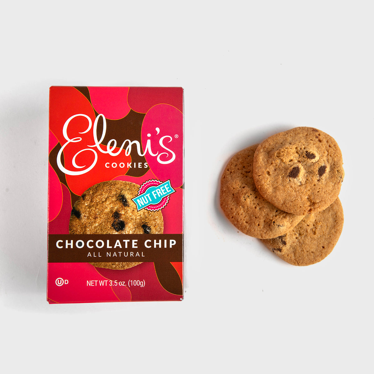 All-natural, nut-free chocolate chip cookies by Eleni’s