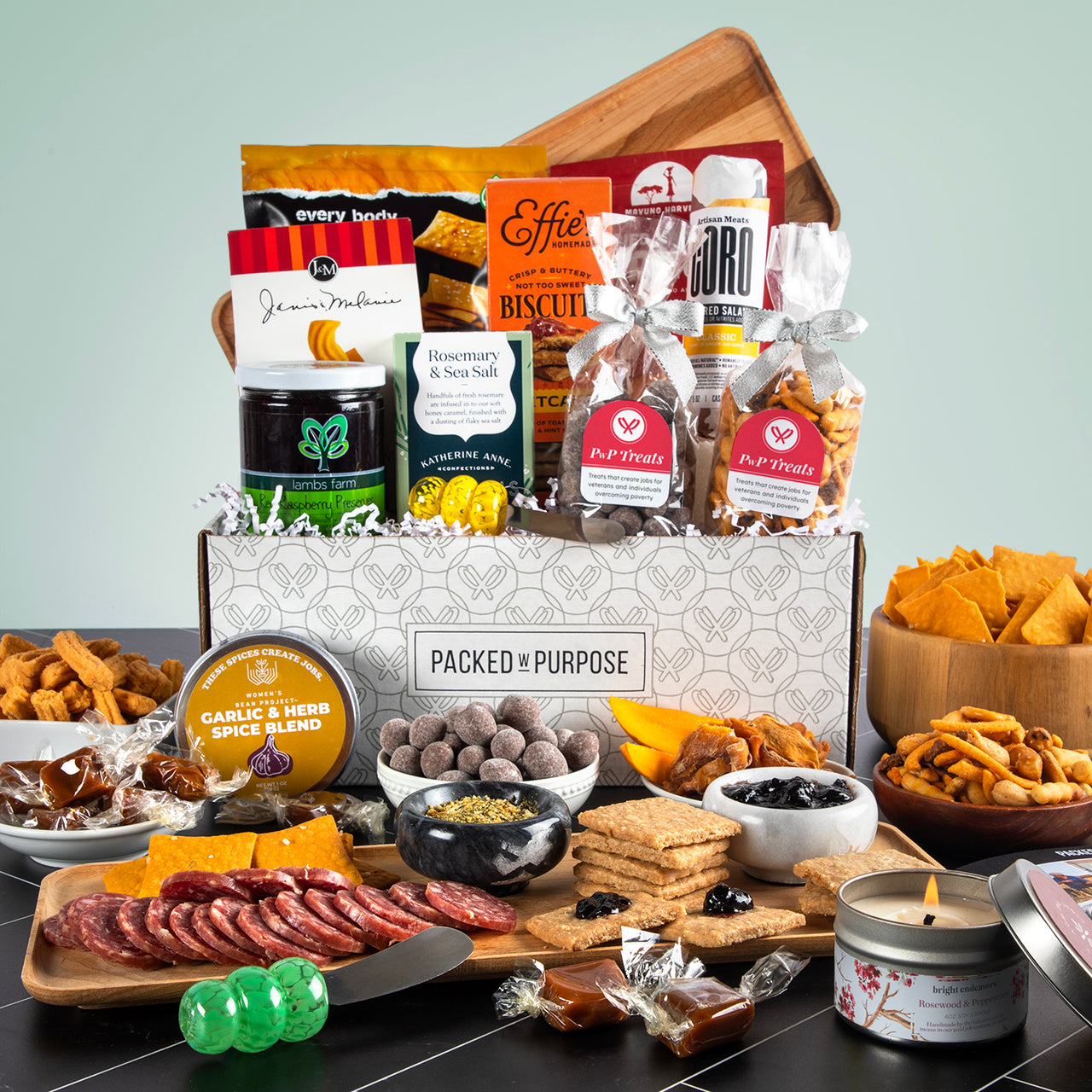 Deluxe Charcuterie Board Gift Basket