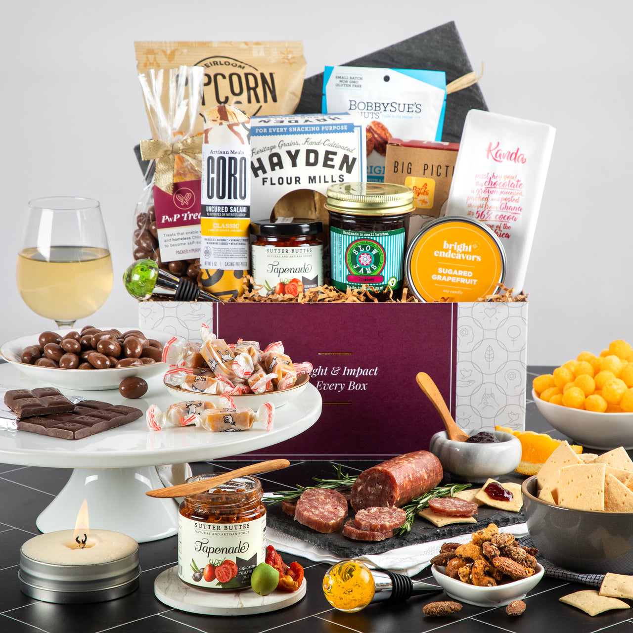 Deluxe Charcuterie Board Gift Basket