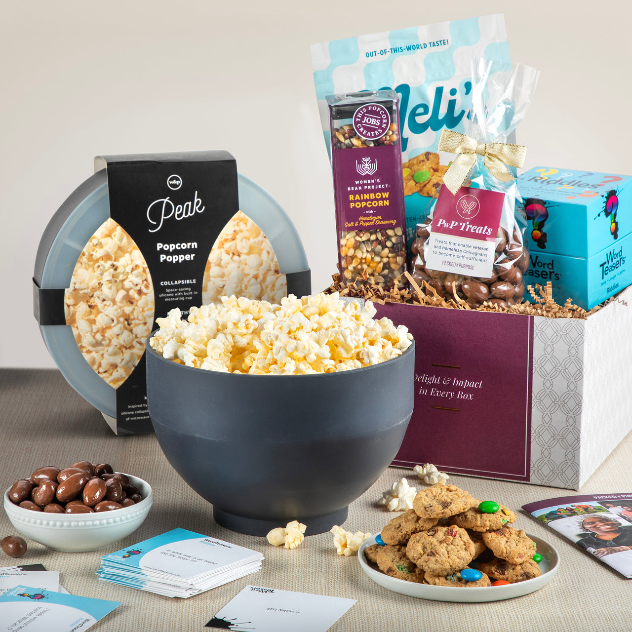 Family Fun & Movie Night Gift Basket