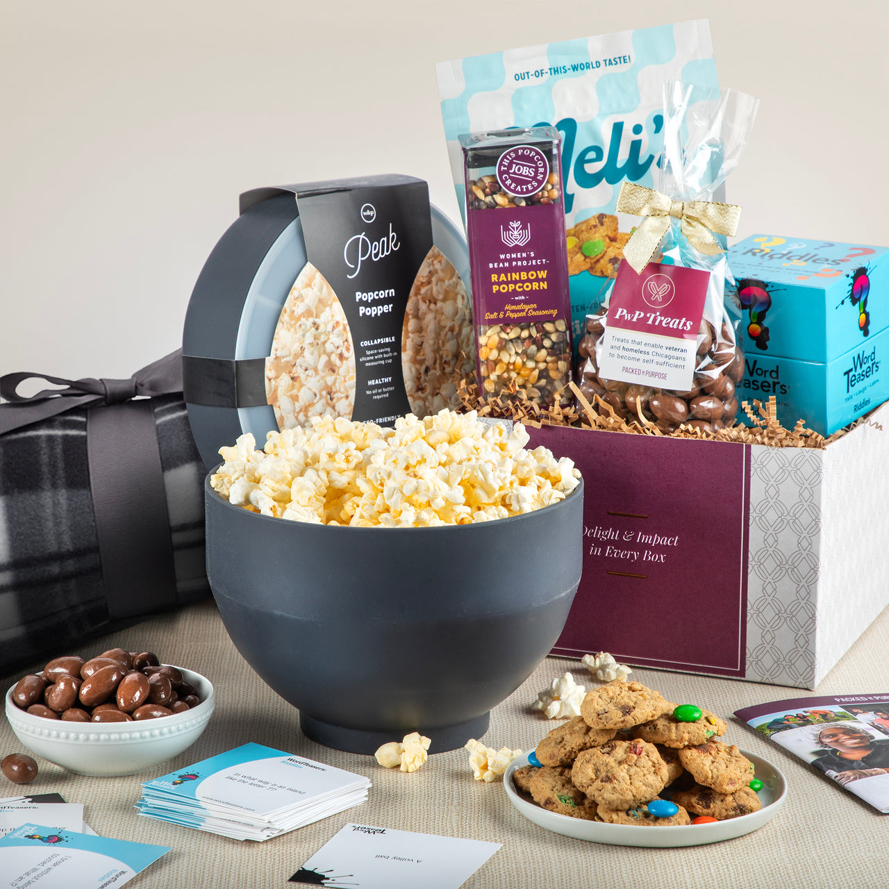 Family Fun & Movie Night Gift Basket