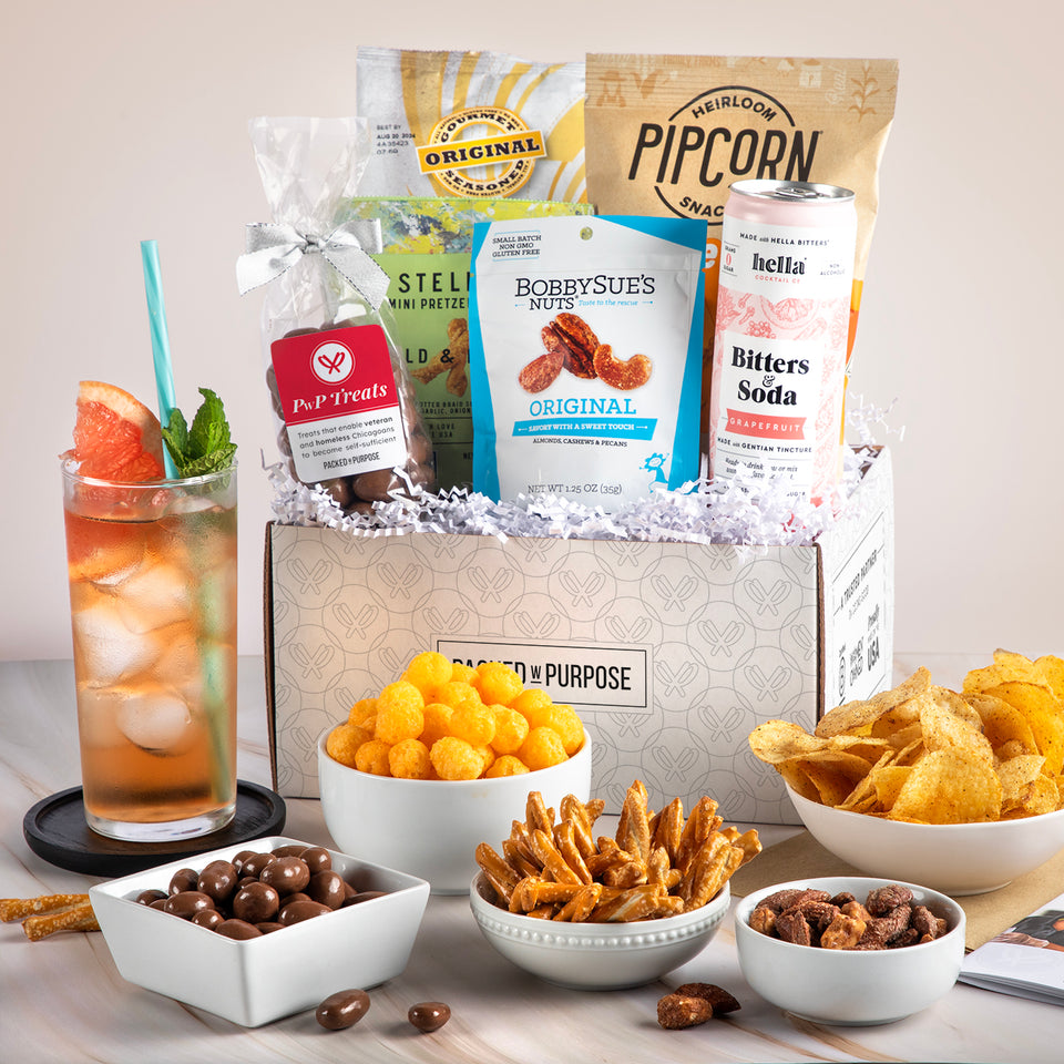 Happy Hour Snacks Gift Basket