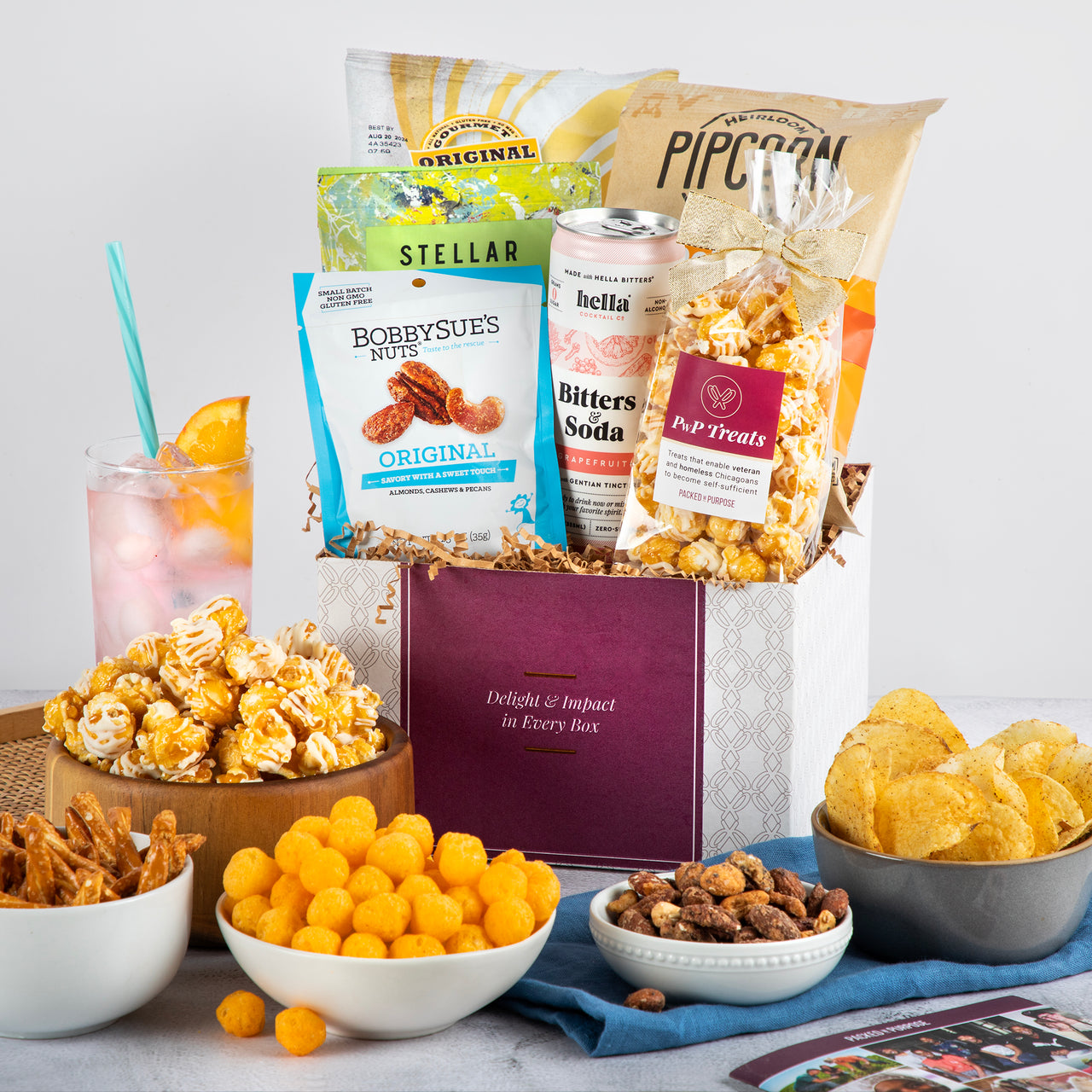 Happy Hour Snacks Gift Basket