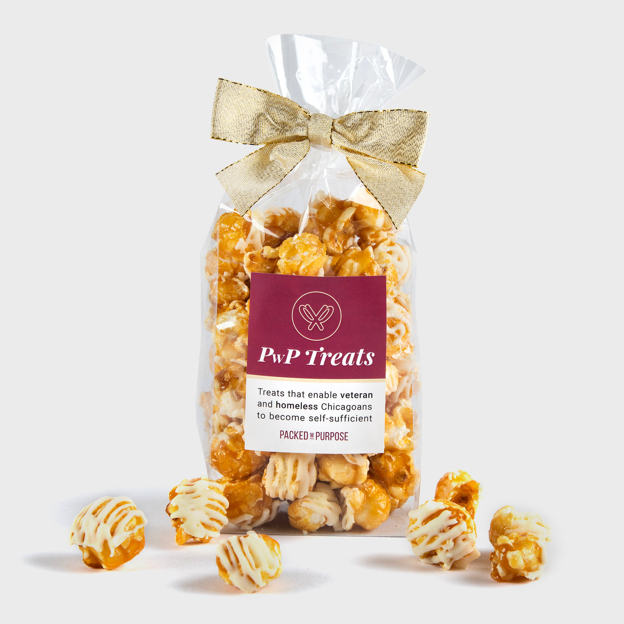 White Drizzle Caramel Corn, Case of 16