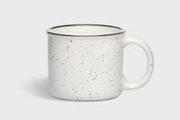Thumbnail for Brandable campfire-style marbled white stoneware mug
