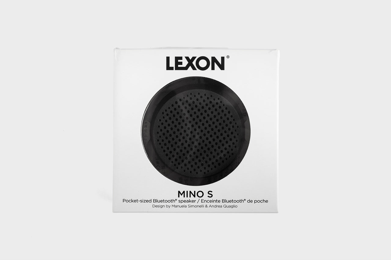 Stylish pocket-size Bluetooth Mino S speaker in matte black