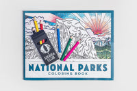 Thumbnail for All-ages coloring book featuring inspiring National Parks landscapes with Set of 6 colored pencils